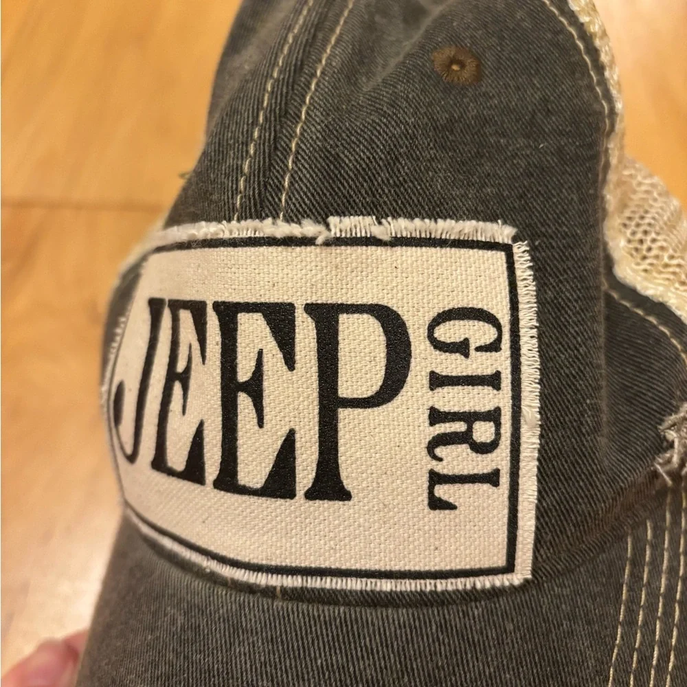 Jeep Girl Black and Tan Trucker Hat - Picture 3 of 5